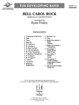 Book cover for Bell Carol Rock: Score