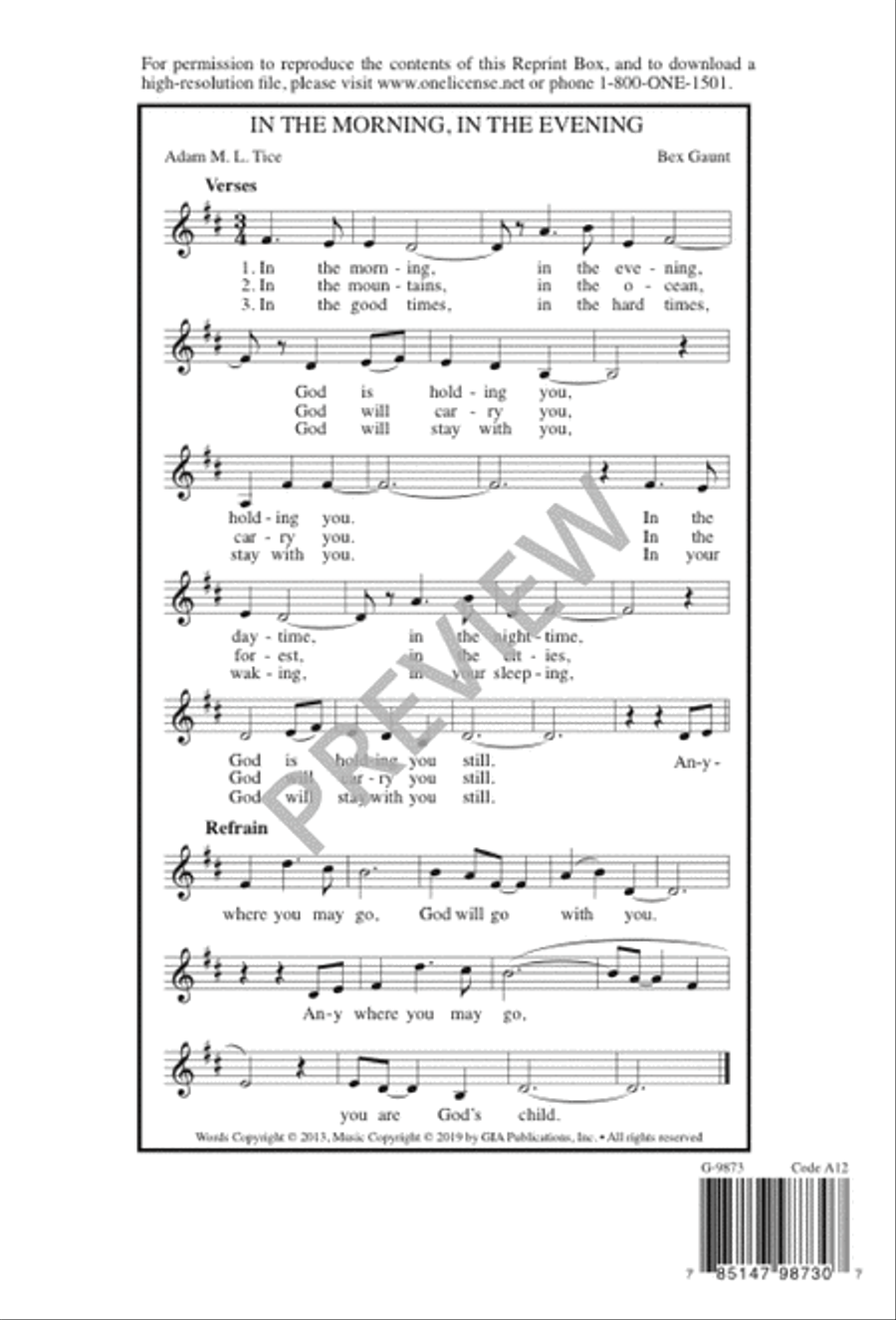 In the Morning, in the Evening 4-Part scores gallery preview page 13