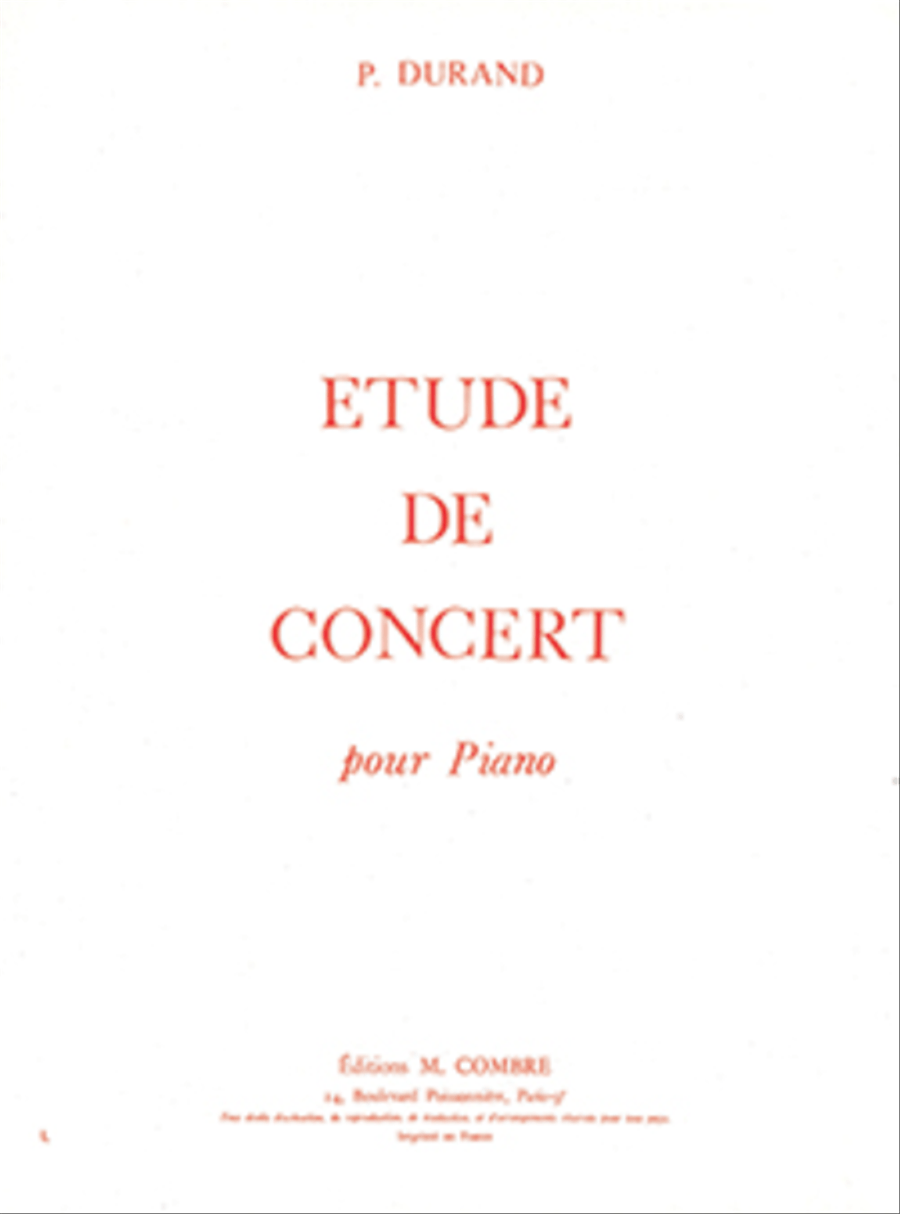 Etude de concert Etude de concert Piano Method scores gallery preview page 1