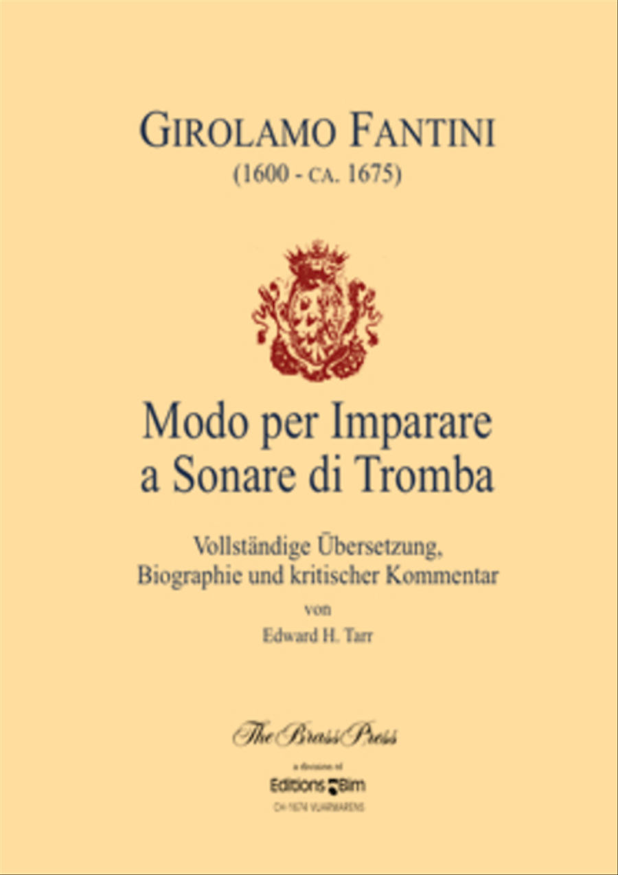 Girolamo Fantini, Modo per imparare a sonare Trumpet Solo scores gallery preview page 1