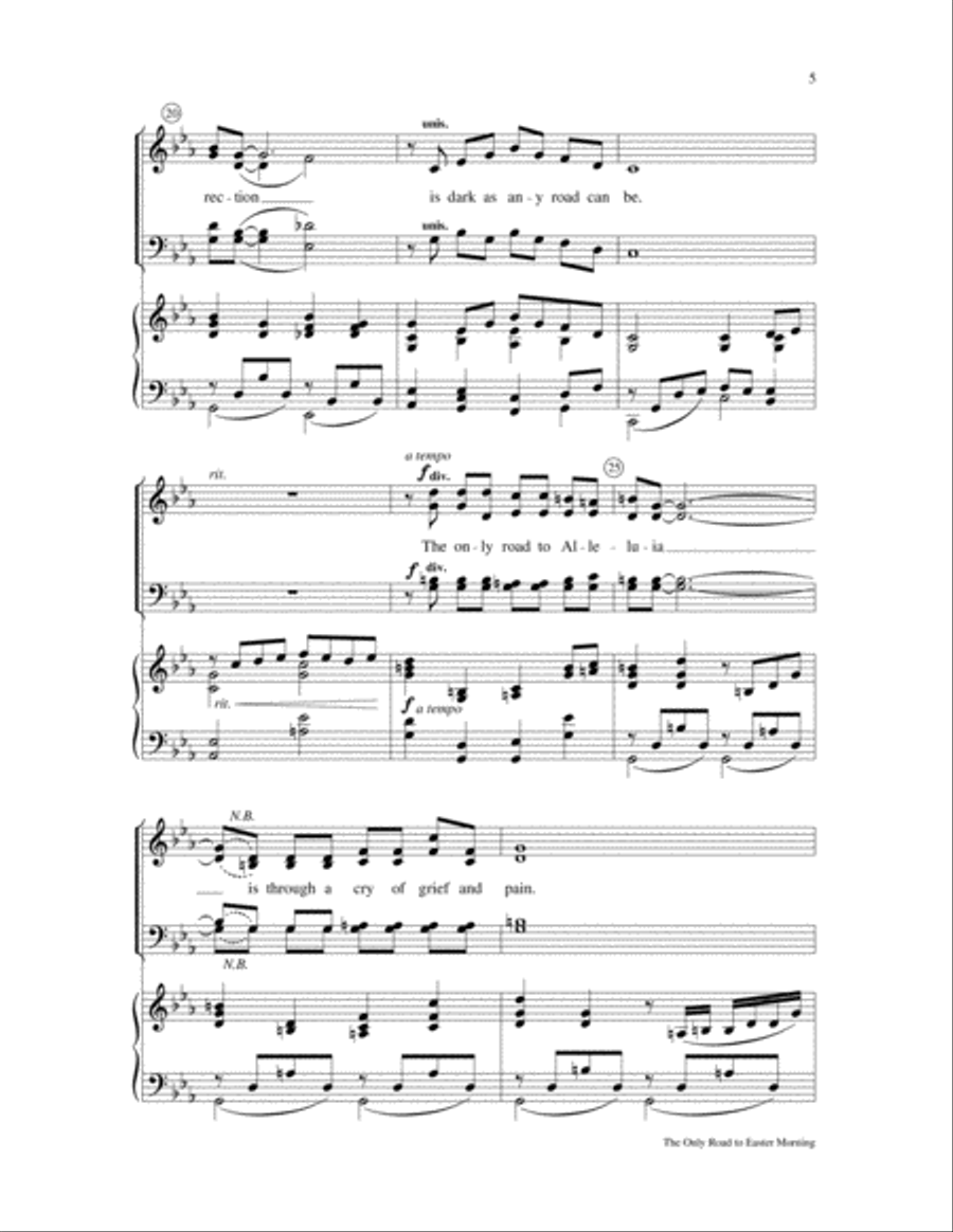 The Only Road to Easter Morning 4-Part scores gallery preview page 4