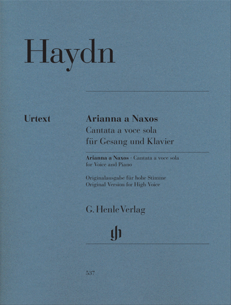 Arianna a Naxos, Cantata for Voice and Piano Hob.XXVIb:2 Voice Solo scores gallery preview page 1