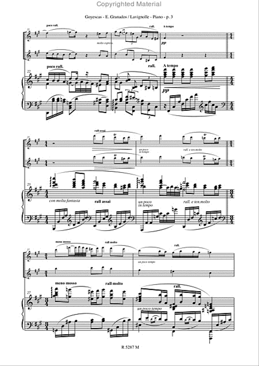 Goyescas IV Flute scores gallery preview page 4
