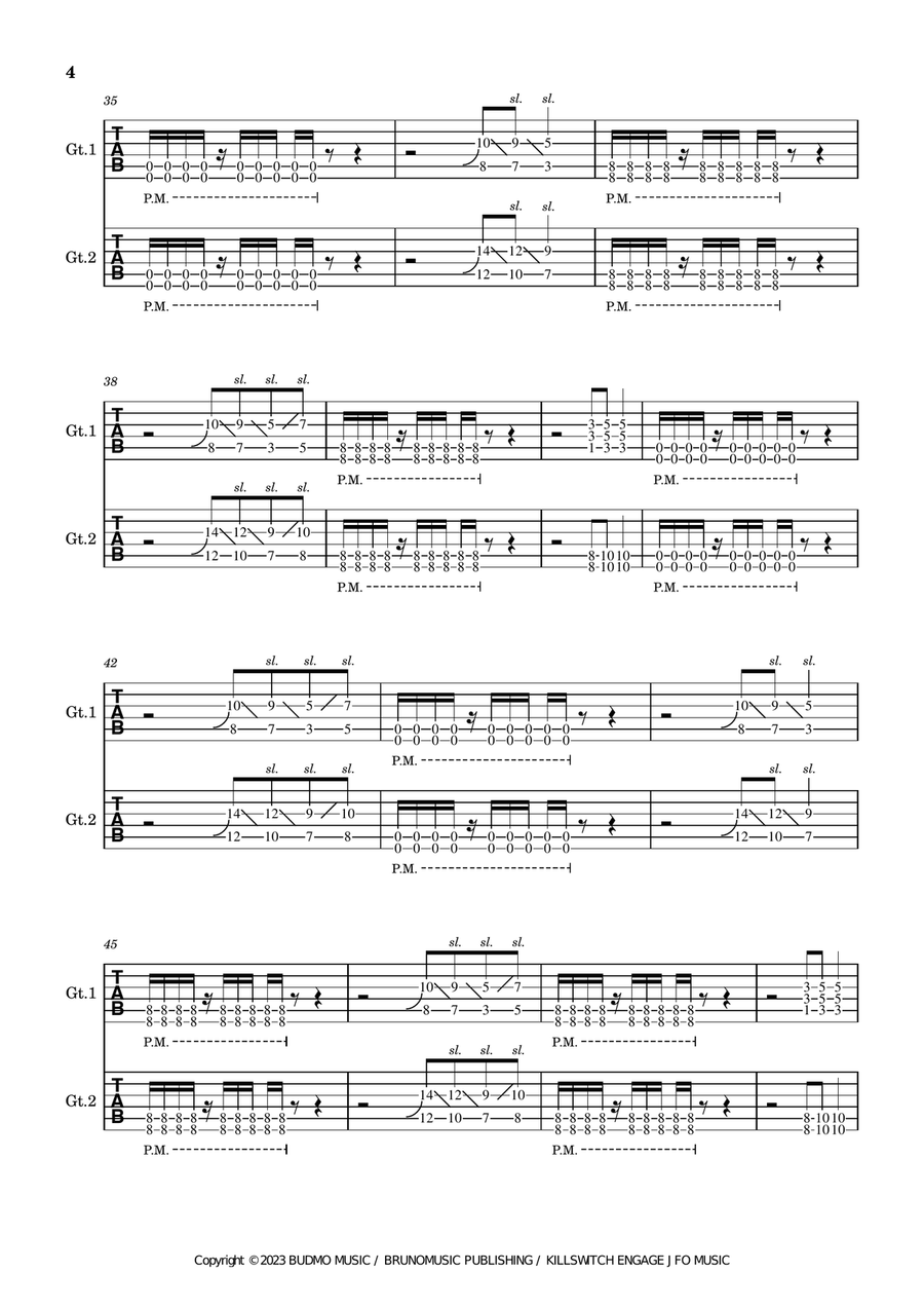 The End Of Heartache The End Of Heartache Guitar Tablature scores gallery preview page 4