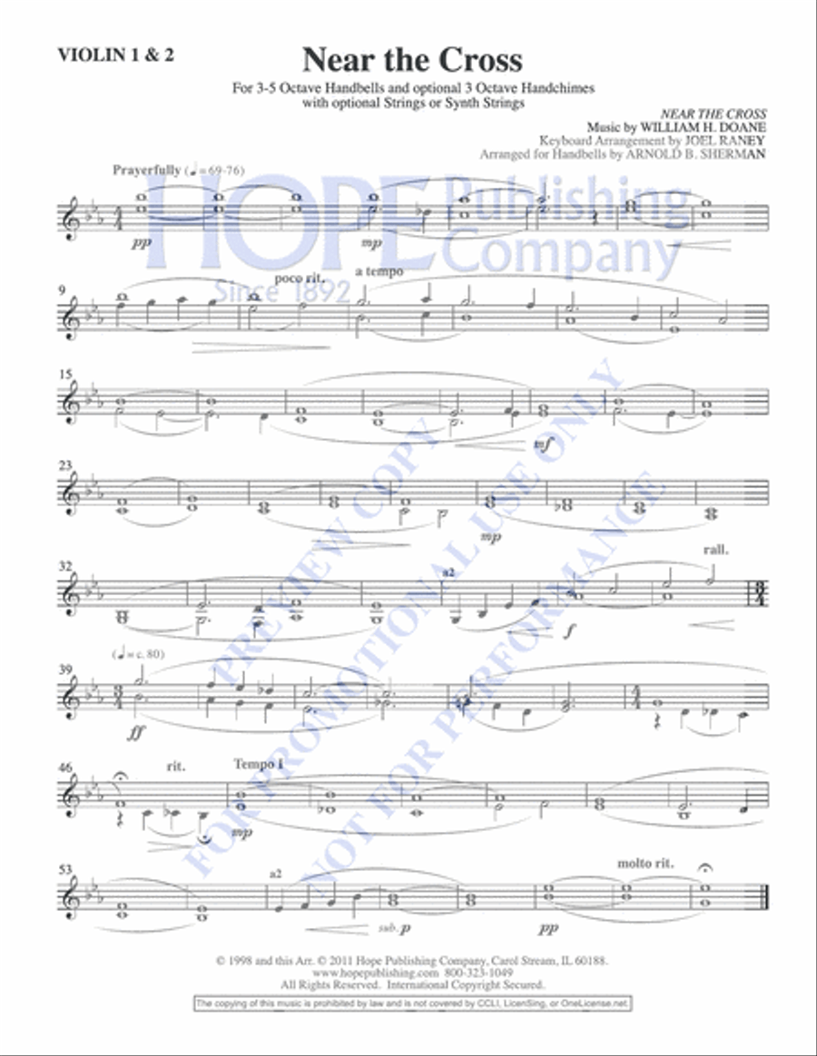 Near the Cross Handbell Choir scores gallery preview page 4
