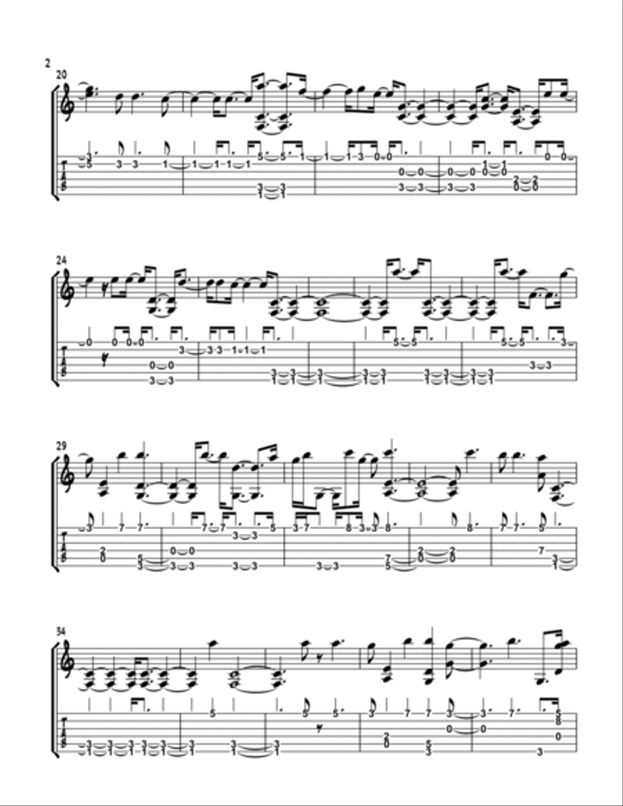 Holy Forever Guitar Tablature scores gallery preview page 2
