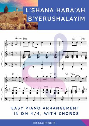 L'Shana Haba'ah B'Yerushalayim. EASY piano tutorial.