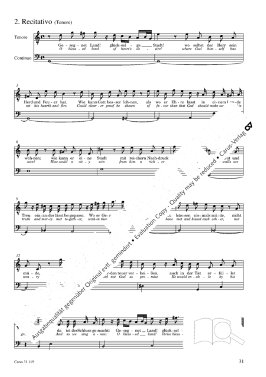 Praise the Lord, O Jerusalem (Preise, Jerusalem, den Herrn) 4-Part scores gallery preview page 32