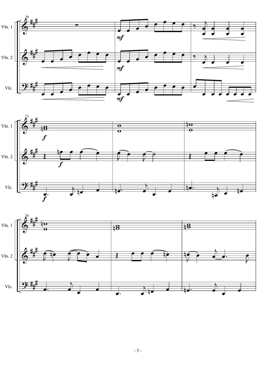 Oh, Pretty Woman String Trio scores gallery preview page 3