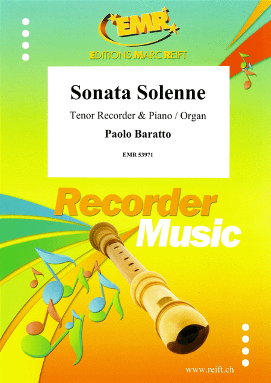 Sonata Solenne Tenor Recorder scores gallery preview page 1