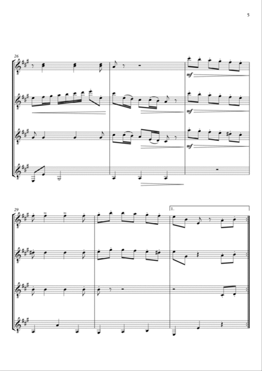 MINUET - LUIGI BOCCHERINI - FOR GUITAR QUARTET MINUET - LUIGI BOCCHERINI - FOR GUITAR QUARTET Guitar Ensemble scores gallery preview page 6