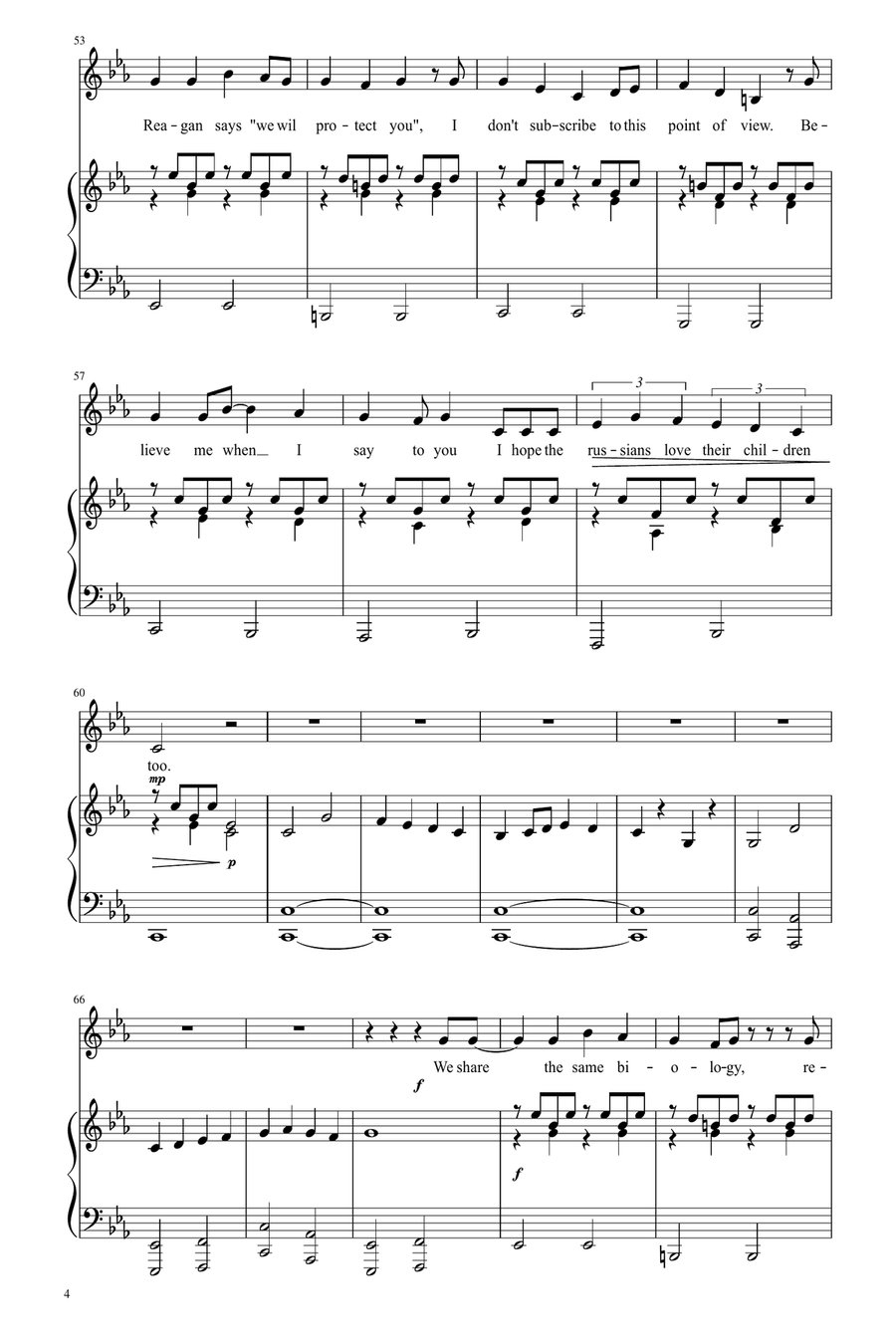 Russians Russians Piano, Vocal scores gallery preview page 4