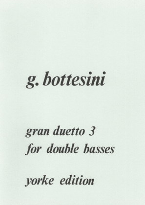 Book cover for Tre Gran Duetto No. 3 for 2 basses