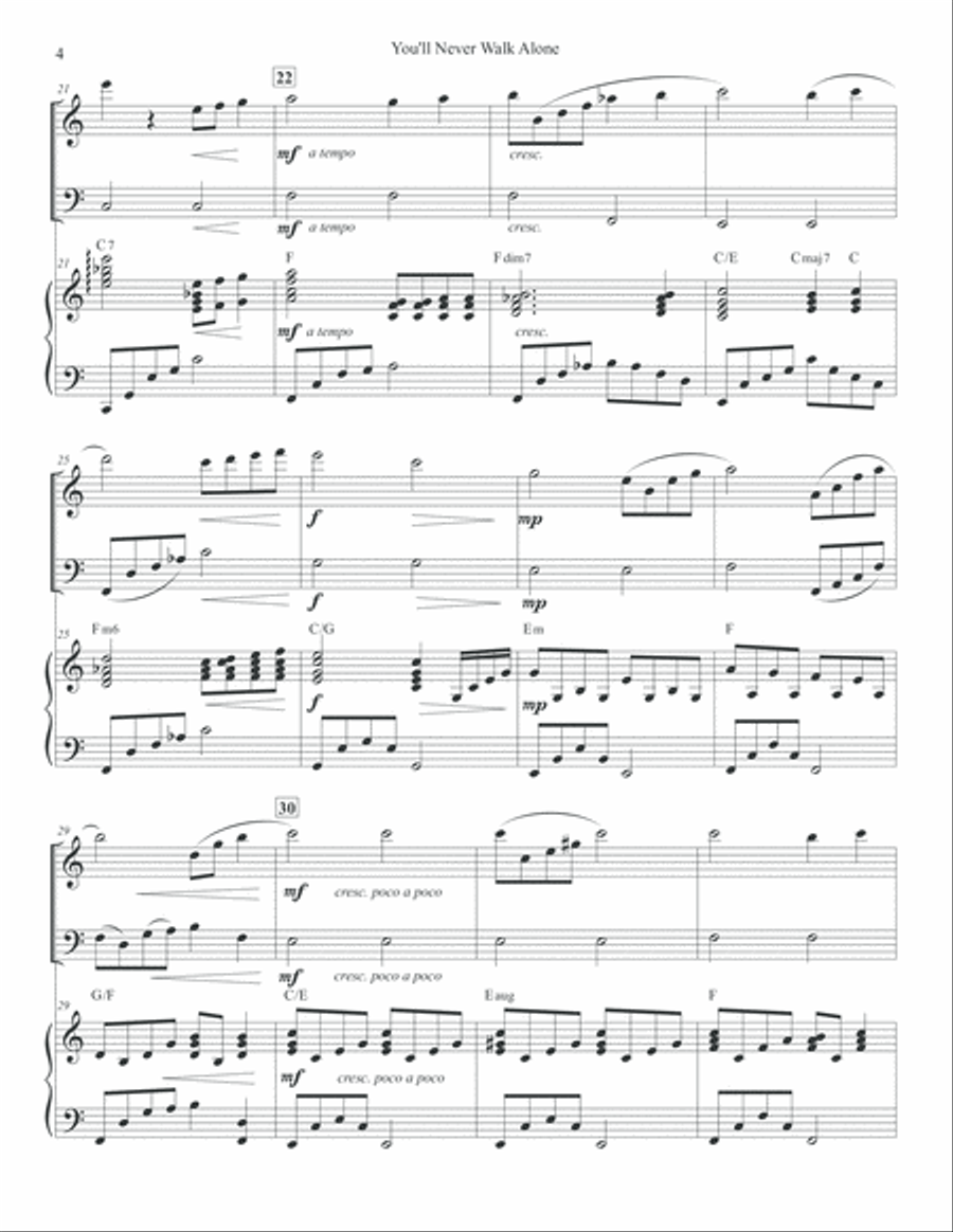 You'll Never Walk Alone Flute scores gallery preview page 4
