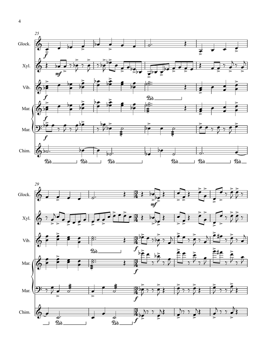 Suite for Mallets - Movement 3 Percussion scores gallery preview page 5