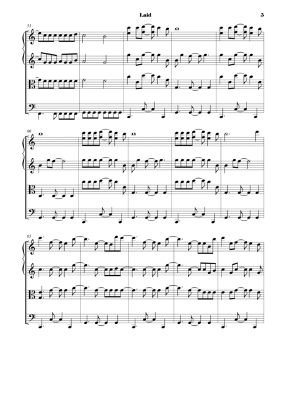 Laid String Quartet scores gallery preview page 5