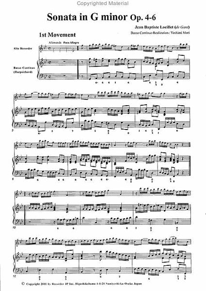 Sonata G minor, Op. 4-6 image number null