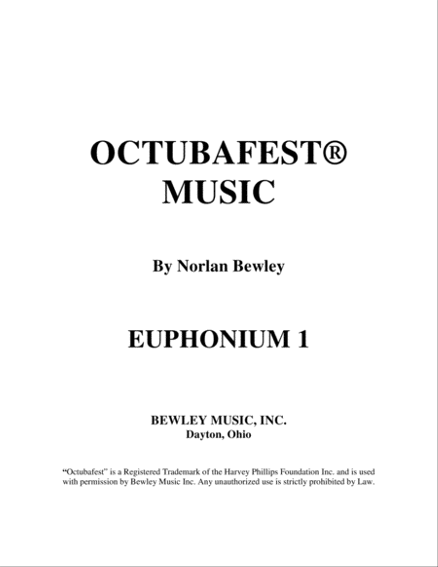 Octubafest Euphonium 1 Bass Clef Part Book - Tuba/Euphonium Quartet Euphonium Quartet scores gallery preview page 1