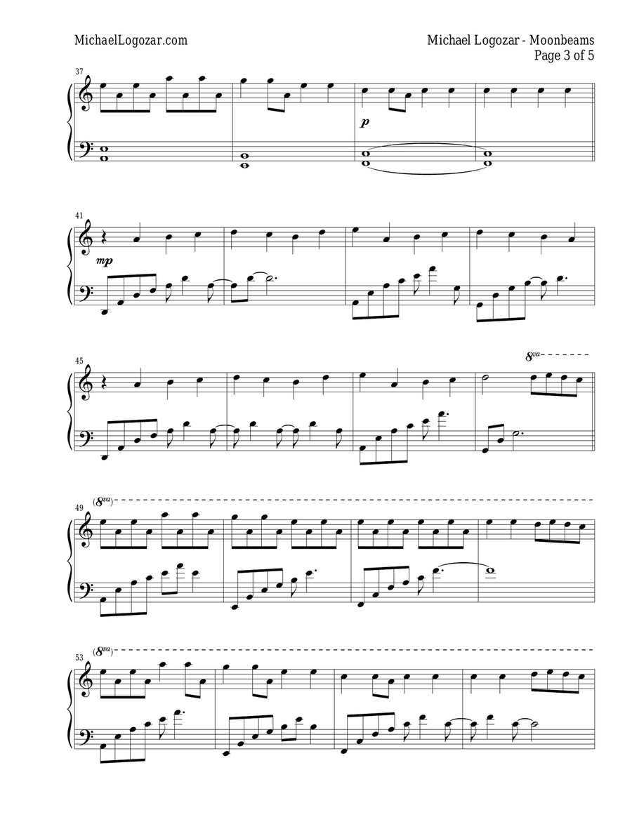 Moonbeams Moonbeams Piano Solo scores gallery preview page 3