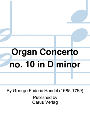 Book cover for Organ Concerto no. 10 in D minor