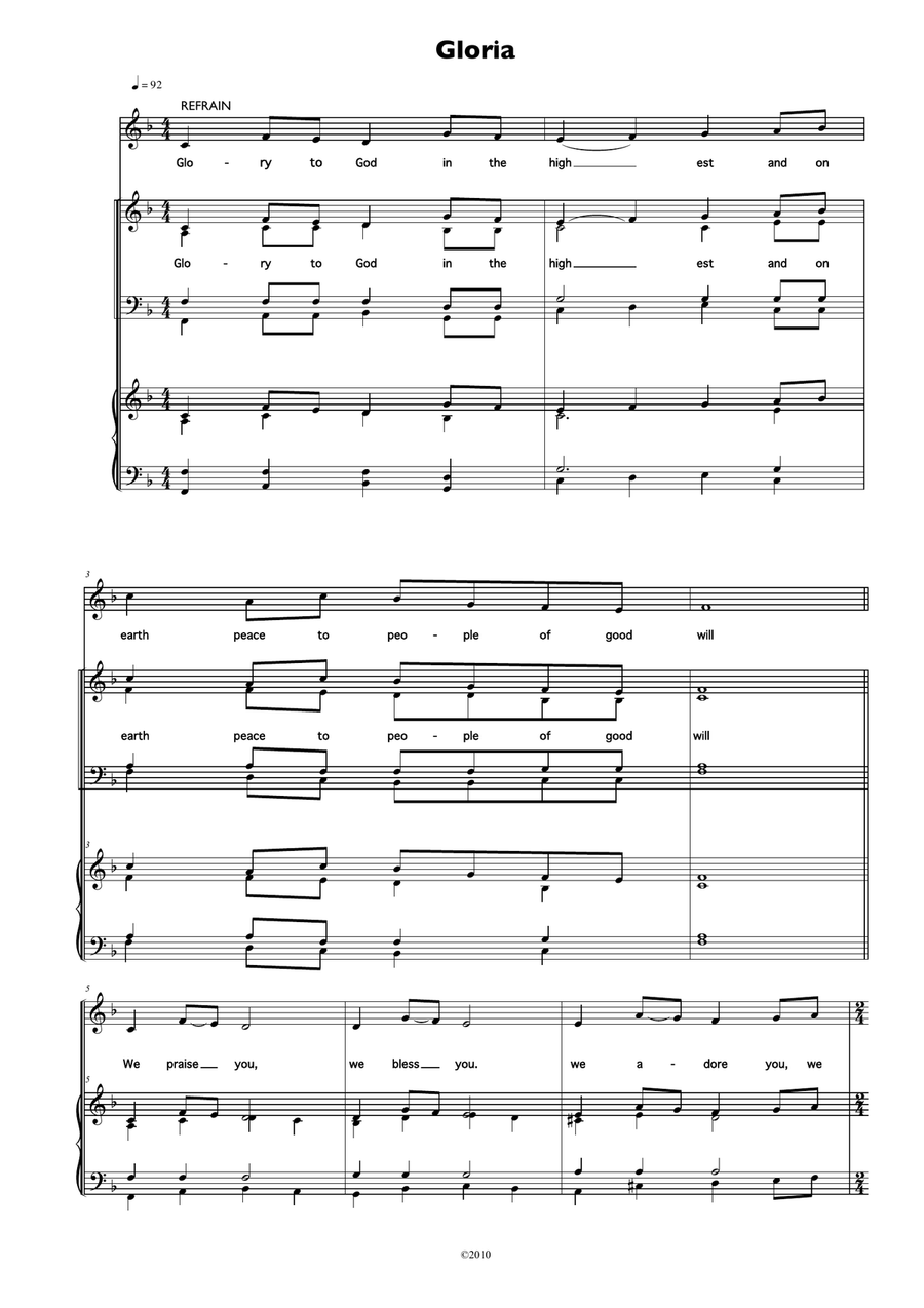 Mass of Renewal - Accompaniment Edition 4-Part scores gallery preview page 5