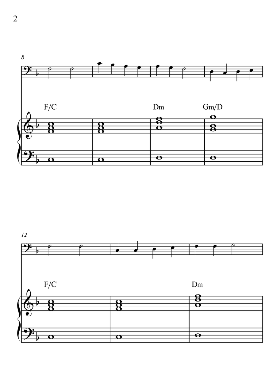 Good King Wenceslas Double Bass scores gallery preview page 2