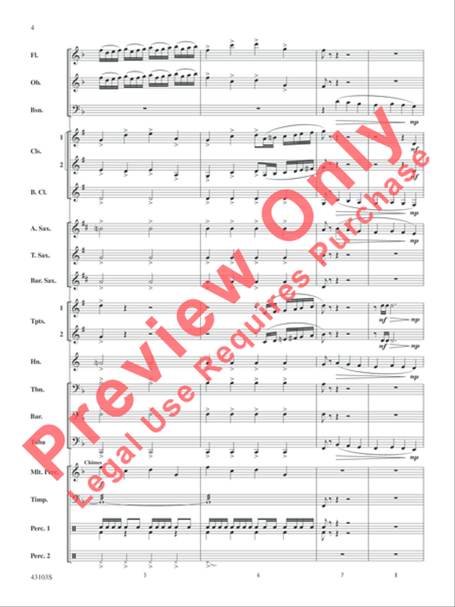 The Silver Quill Concert Band scores gallery preview page 4