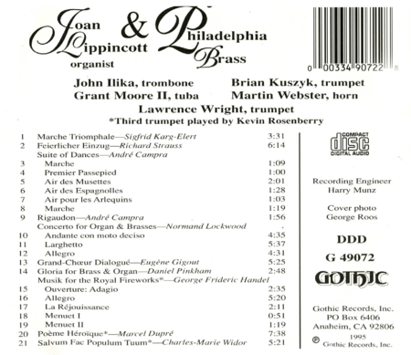 Joan Lippincott & Philadelphia Brass