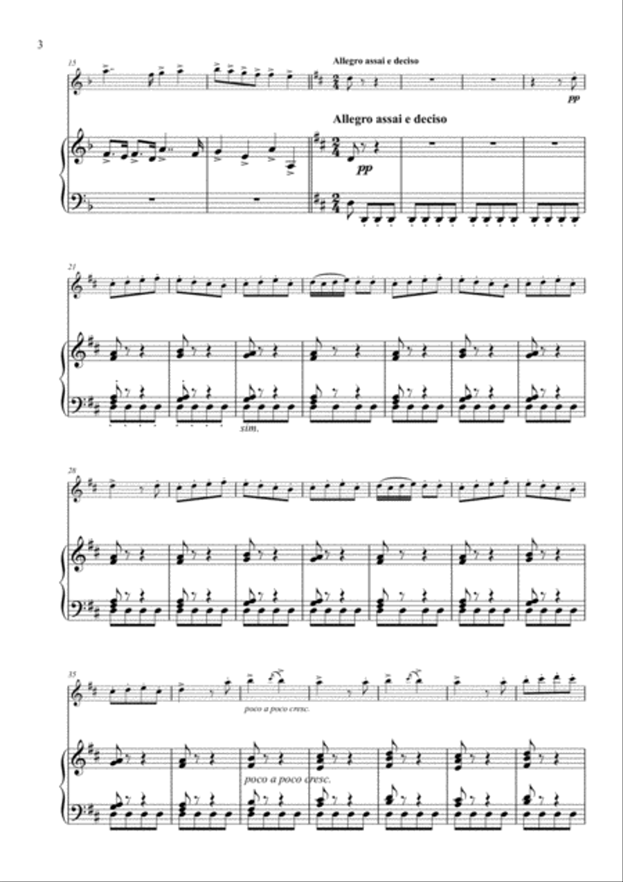 Farandole arranged for Oboe and Piano Violin scores gallery preview page 4