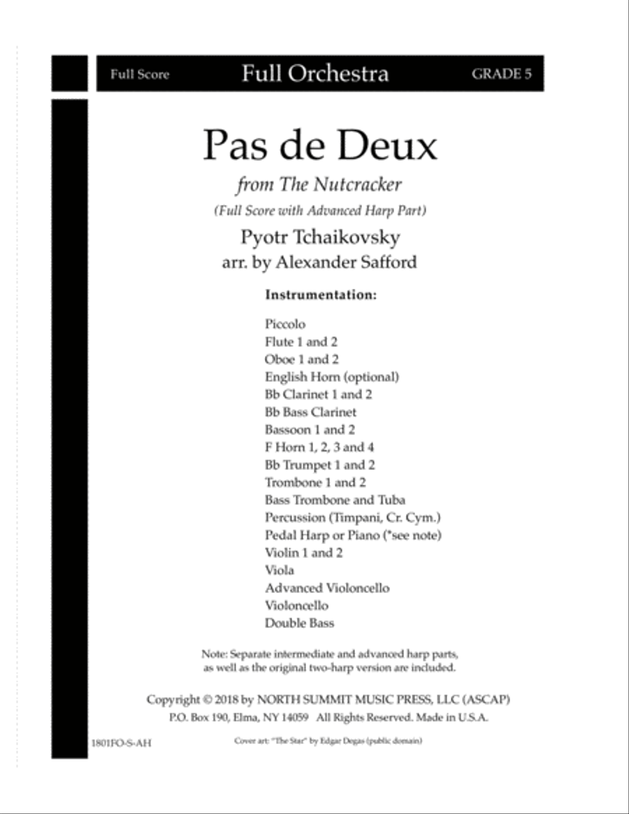 Pas de Deux from the Nutcracker Score and Parts Full Orchestra scores gallery preview page 3