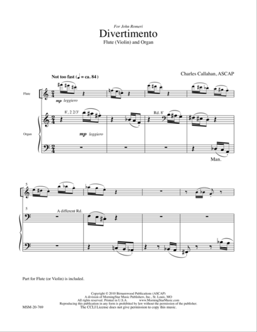 Divertimento Divertimento Choir scores gallery preview page 1