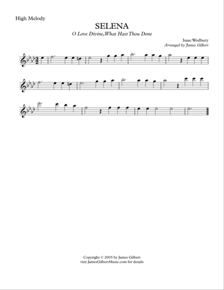 SELENA (O Love Divine) Small Ensemble scores gallery preview page 4
