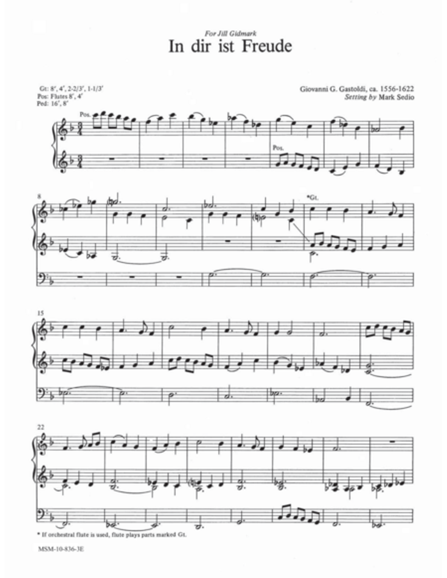In dir ist Freude In dir ist Freude Organ scores gallery preview page 1