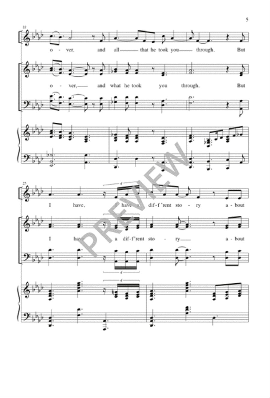 He's Been Keeping Me 4-Part scores gallery preview page 5