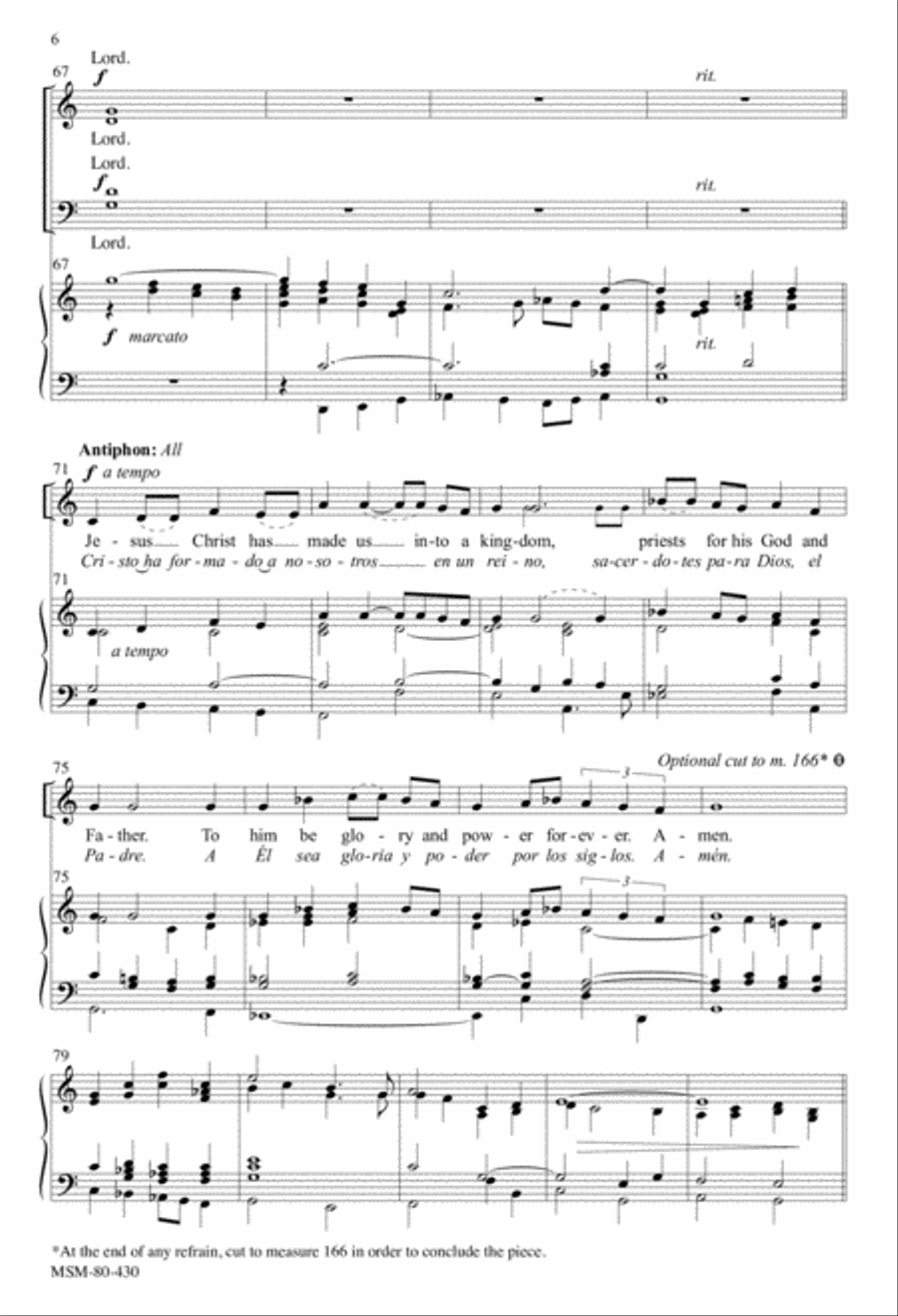 Canticle of Jesus Christ, Our Redeemer 4-Part scores gallery preview page 6
