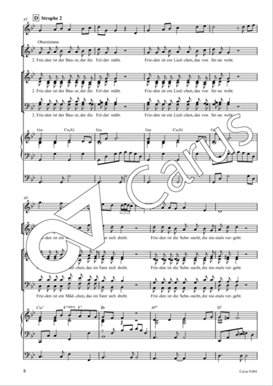 Friedenslied 4-Part scores gallery preview page 9