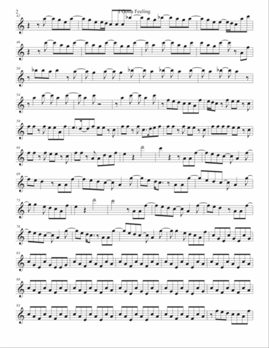 I Gotta Feeling Violin Solo scores gallery preview page 2