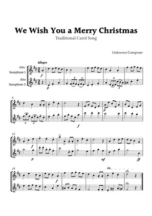 We Wish you a Merry Christmas for Alto Sax Duet