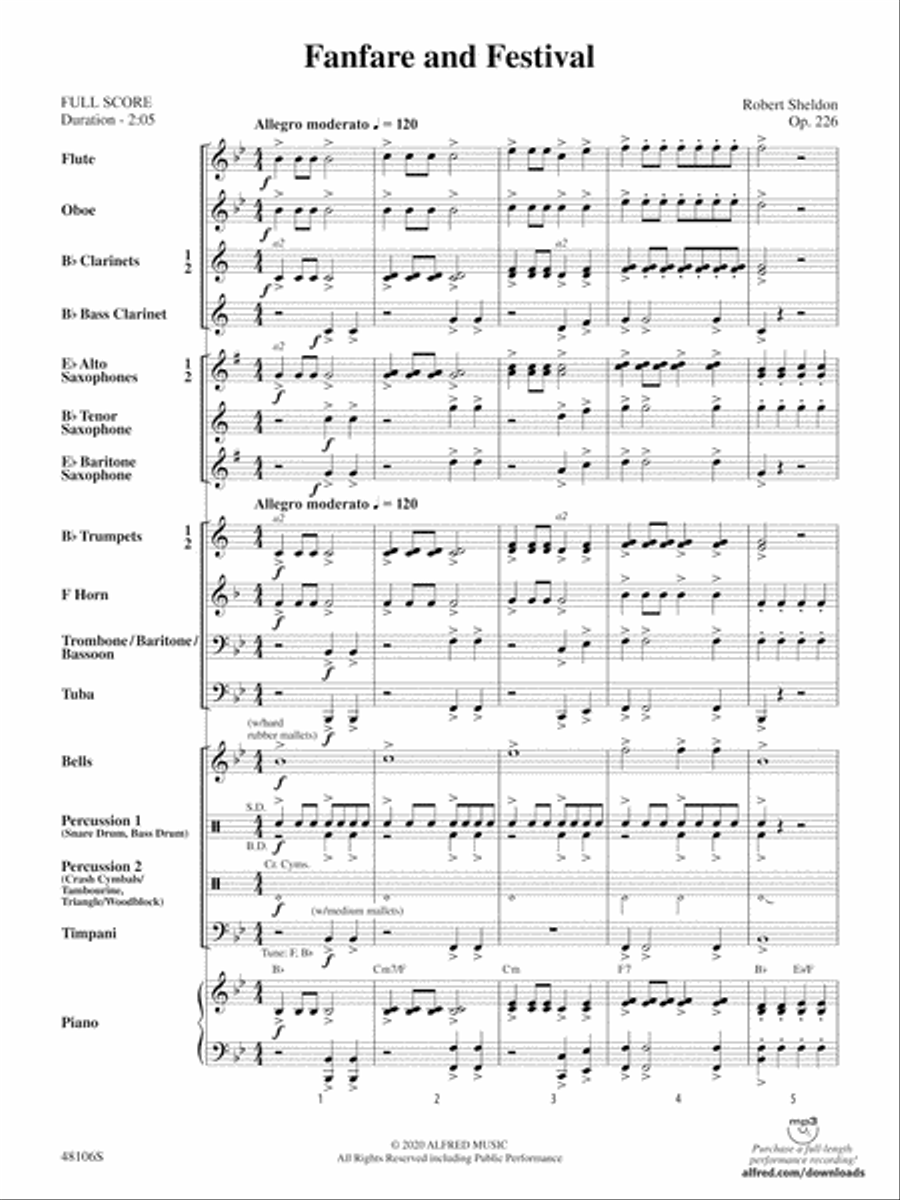 Fanfare and Festival: Score Concert Band scores gallery preview page 2