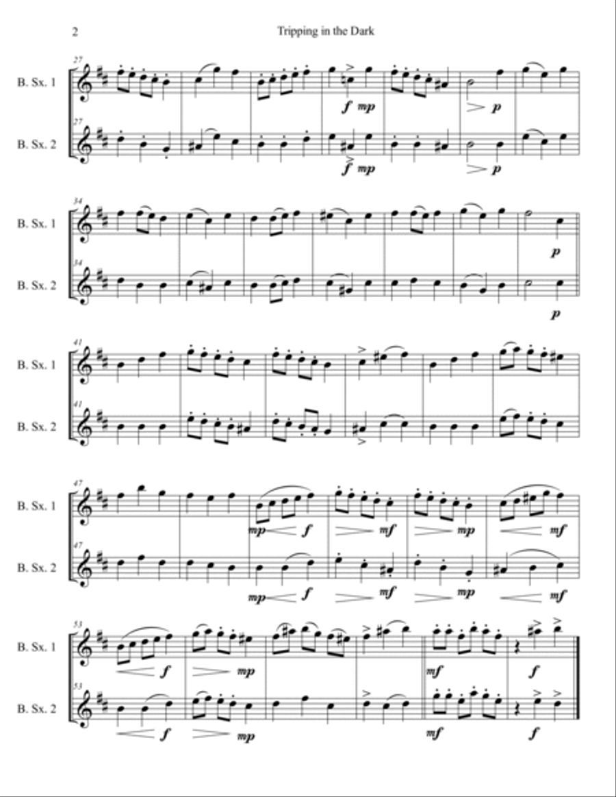 Tripping in the Dark Woodwind Duet scores gallery preview page 3