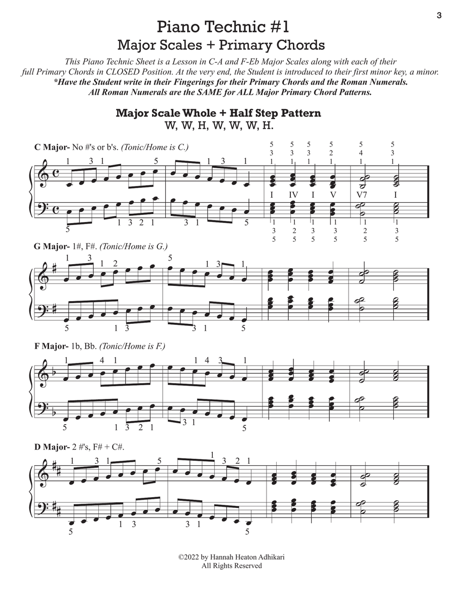 Chords, Scales, and Leadsheets. Book 1 Piano Method scores gallery preview page 6