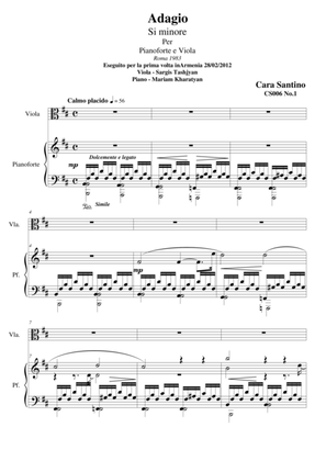 Adagio in B minor for Viola and Piano