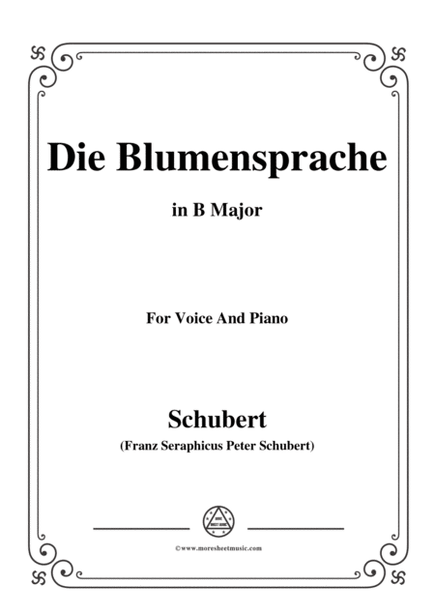 Schubert-Die Blumensprache,in B Major,Op.173 No.5,for Voice and Piano image number null