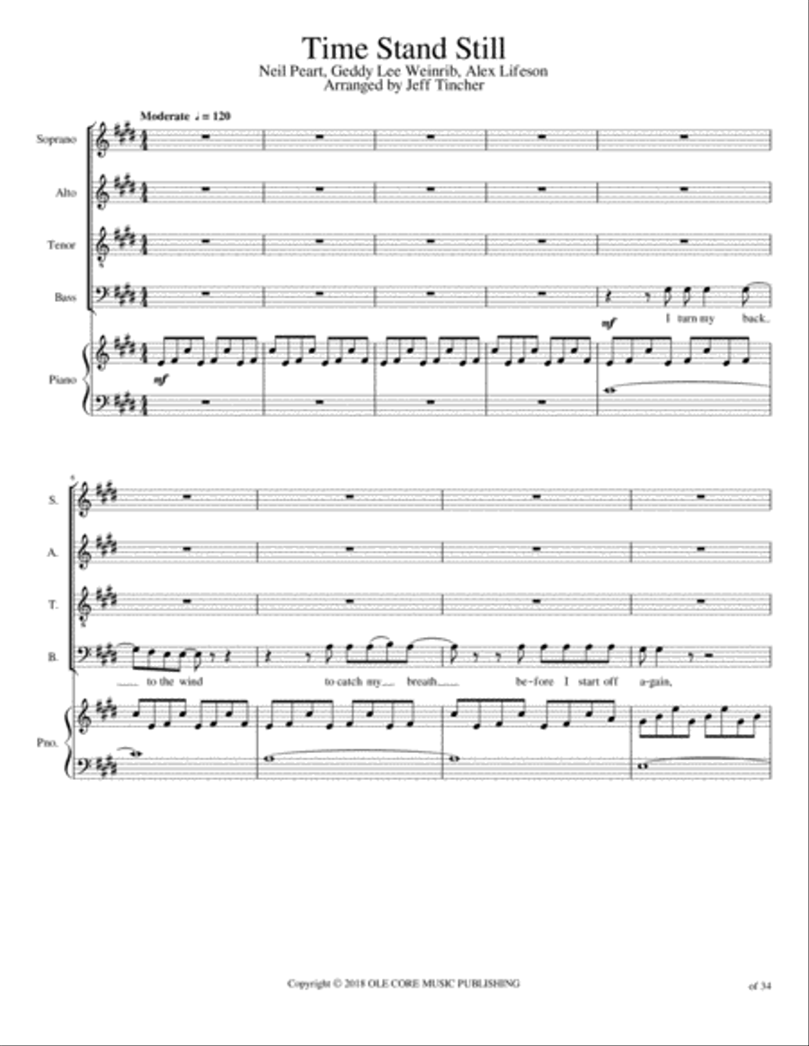 Time Stand Still 4-Part scores gallery preview page 2