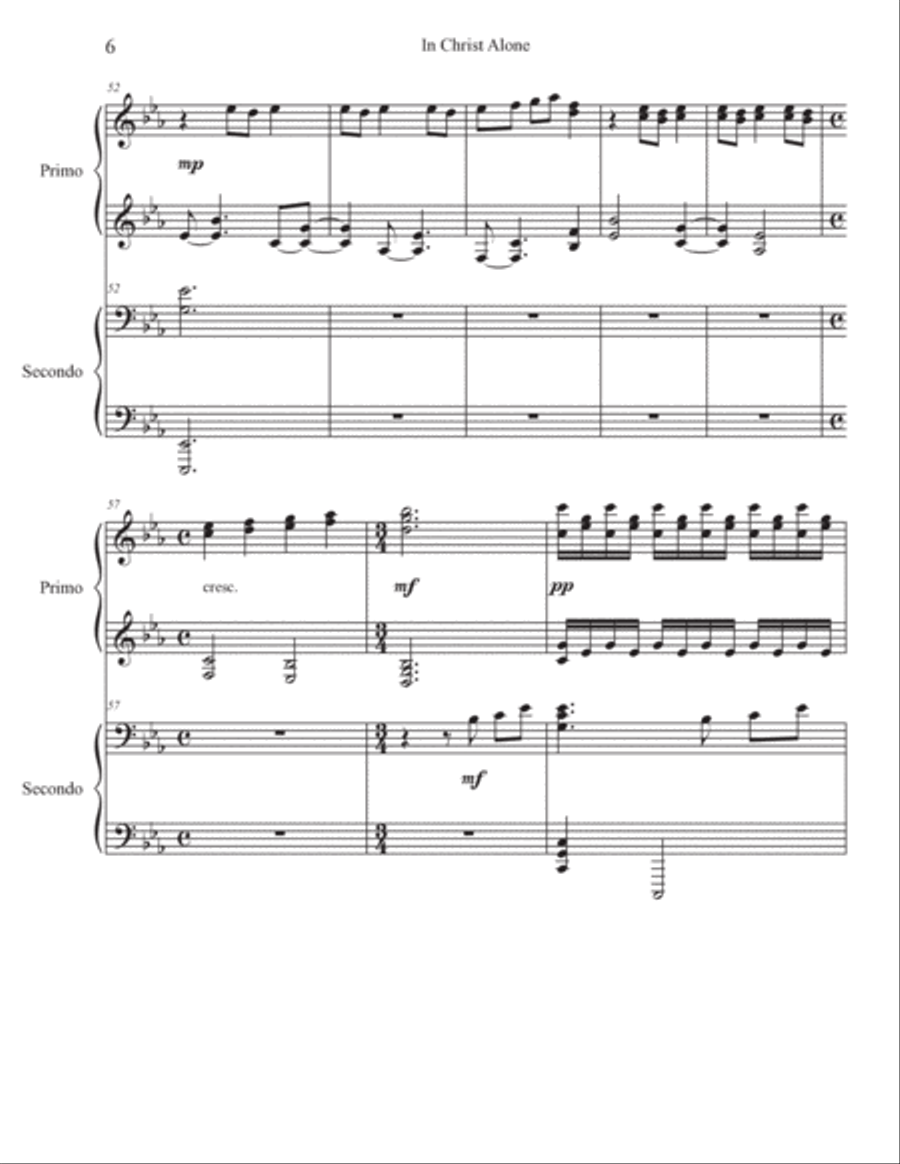 In Christ Alone 1 Piano, 4-Hands scores gallery preview page 6