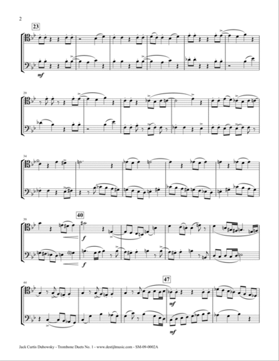 Trombone Duets No. 1 Brass Duet scores gallery preview page 4