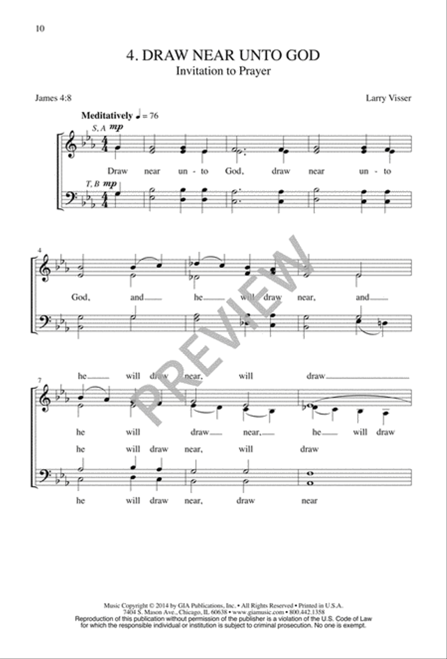 Seven Short Choral Meditations Divisi scores gallery preview page 10