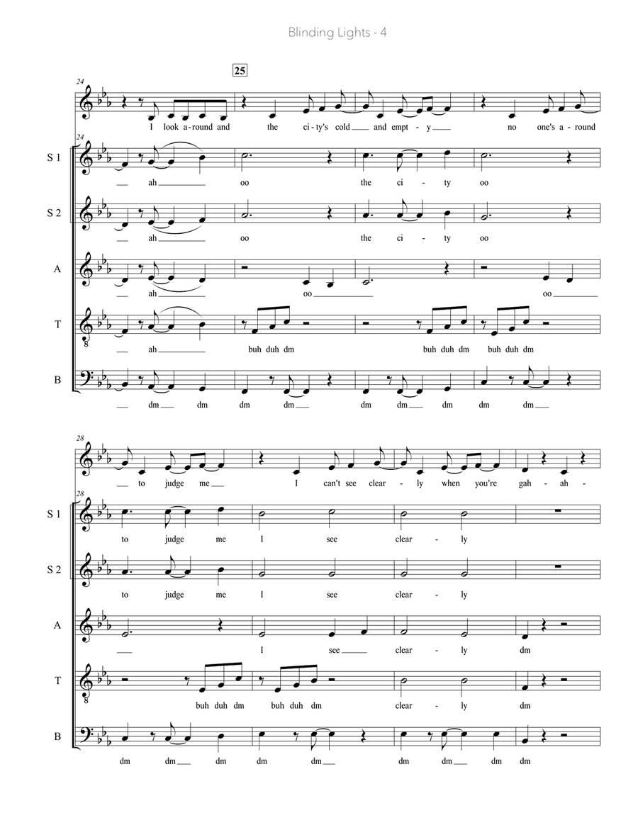 Blinding Lights Blinding Lights 4-Part scores gallery preview page 4