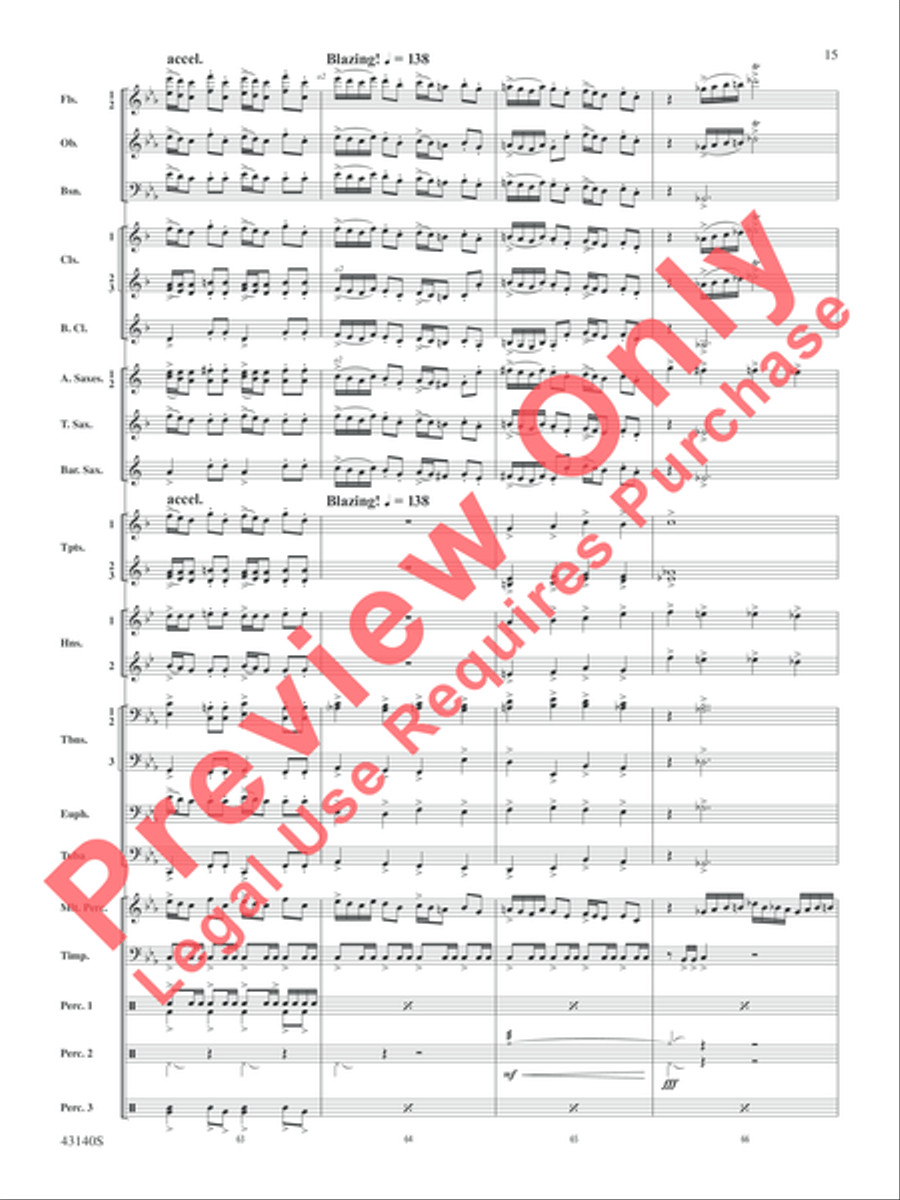 At the Movies---The Classics Concert Band scores gallery preview page 16