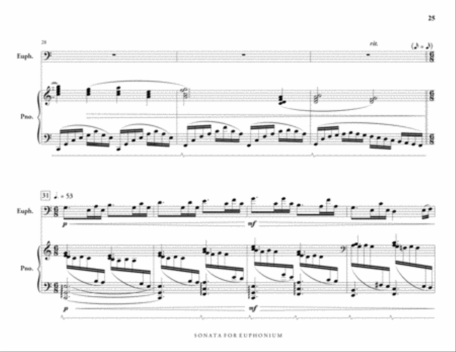 Sonata for Euphonium & Piano Euphonium scores gallery preview page 11